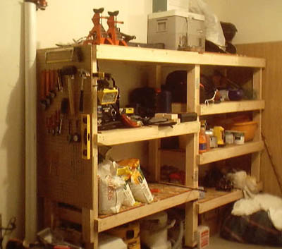 plans for simple garage wooden shelves
