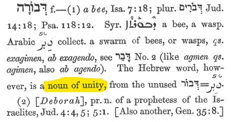 Hebrew-Chaldee Lexicon for "Deborah"